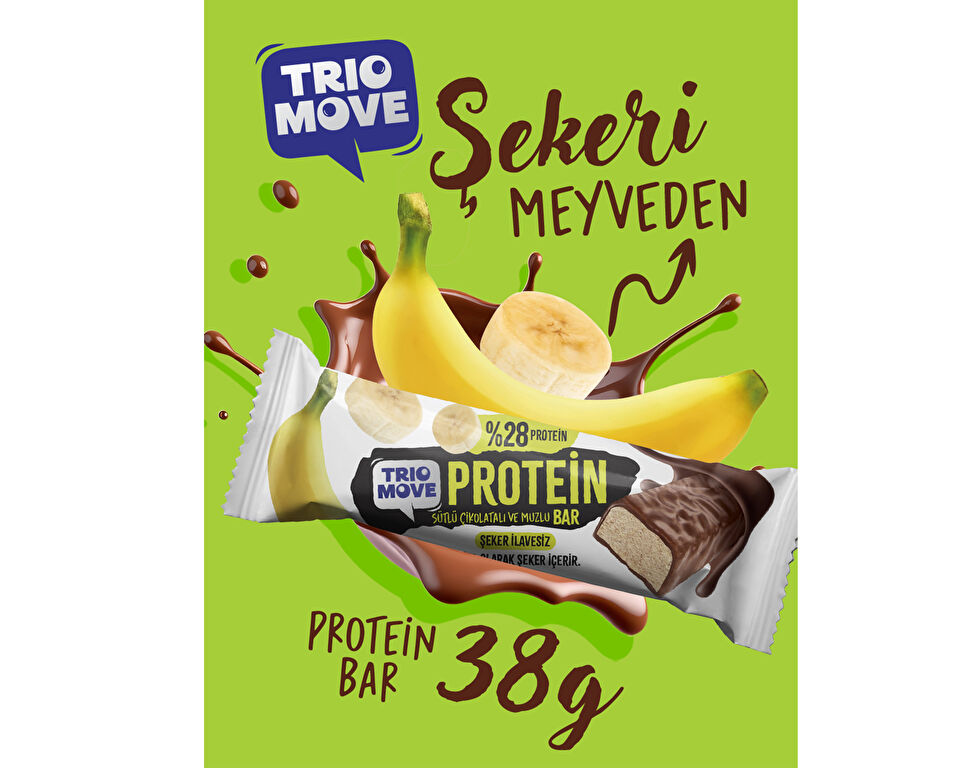 Trio Move Cikolata Kaplamali Protein Bar 4’lu Karisik Tanisma Paketi 38 gr x 4 Adet Protein Bars — تصویر ۴