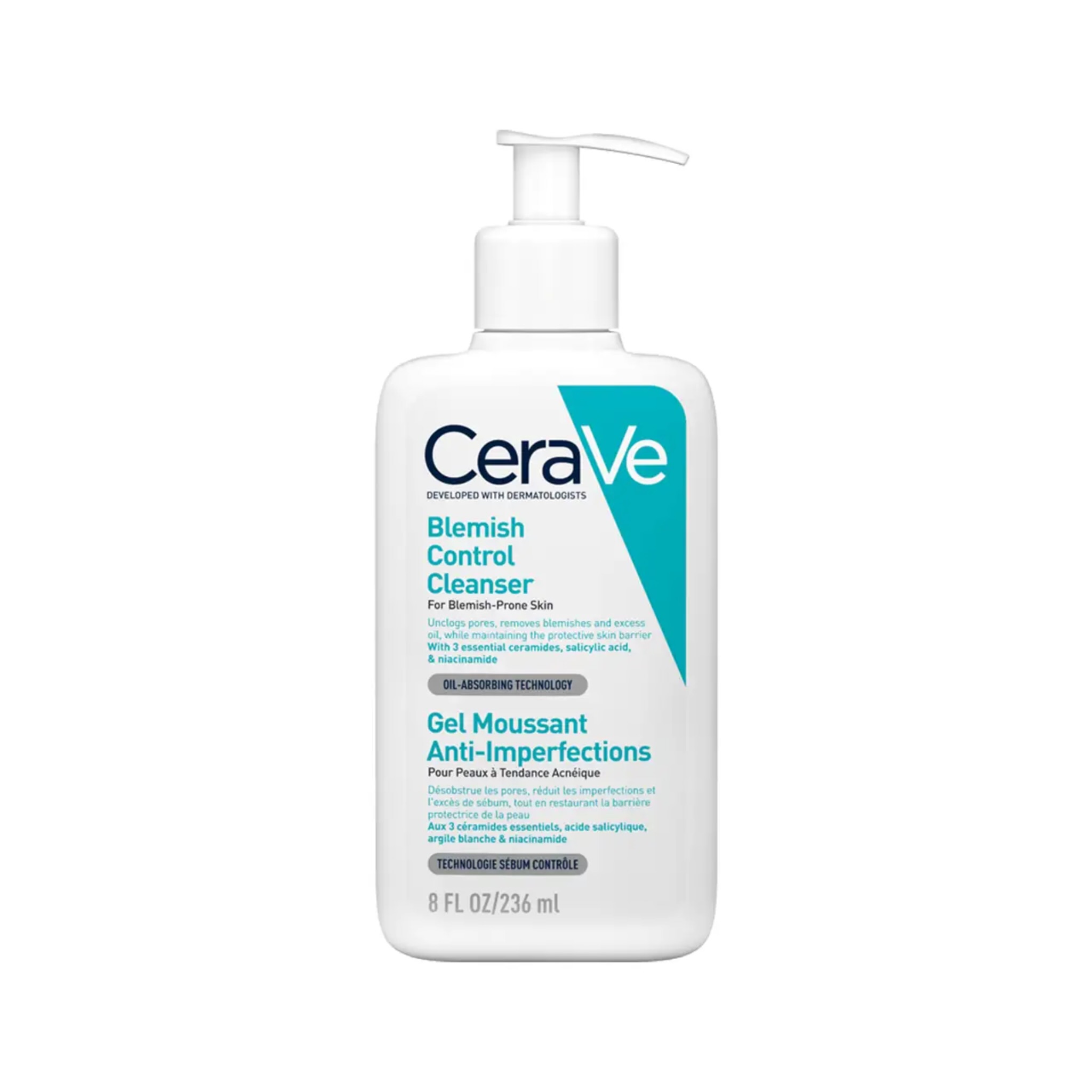 ژل شوینده ضد جوش و کنترل آکنه سراوی CeraVe مدل Blemish Control حجم 236 میل(اورجینال) — تصویر ۲