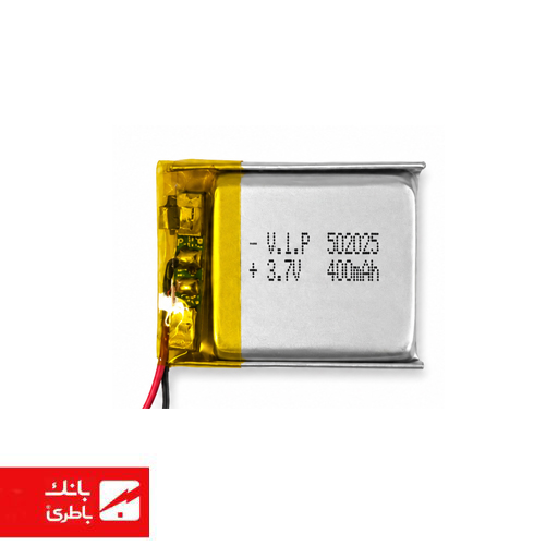 باتری لیتیوم پلیمر 502025 ظرفیت 400 میلی آمپر ساعت — تصویر ۳