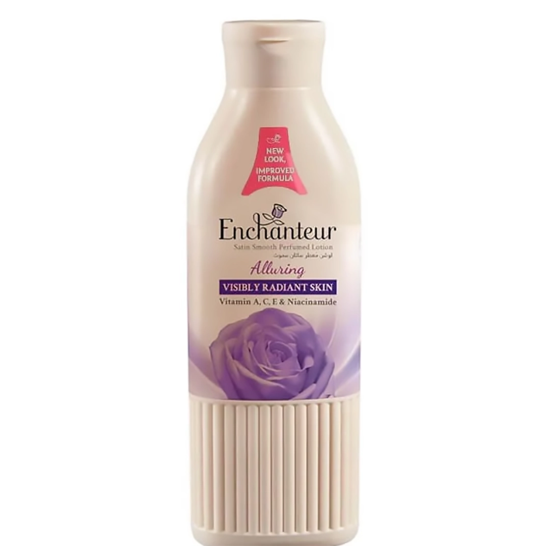 لوسیون بدن معطر انشانتر الورینگ آبرسان و روشن کننده پوست 250 میل Enchanteur Alluring Satin Smooth Perfumed Lotion