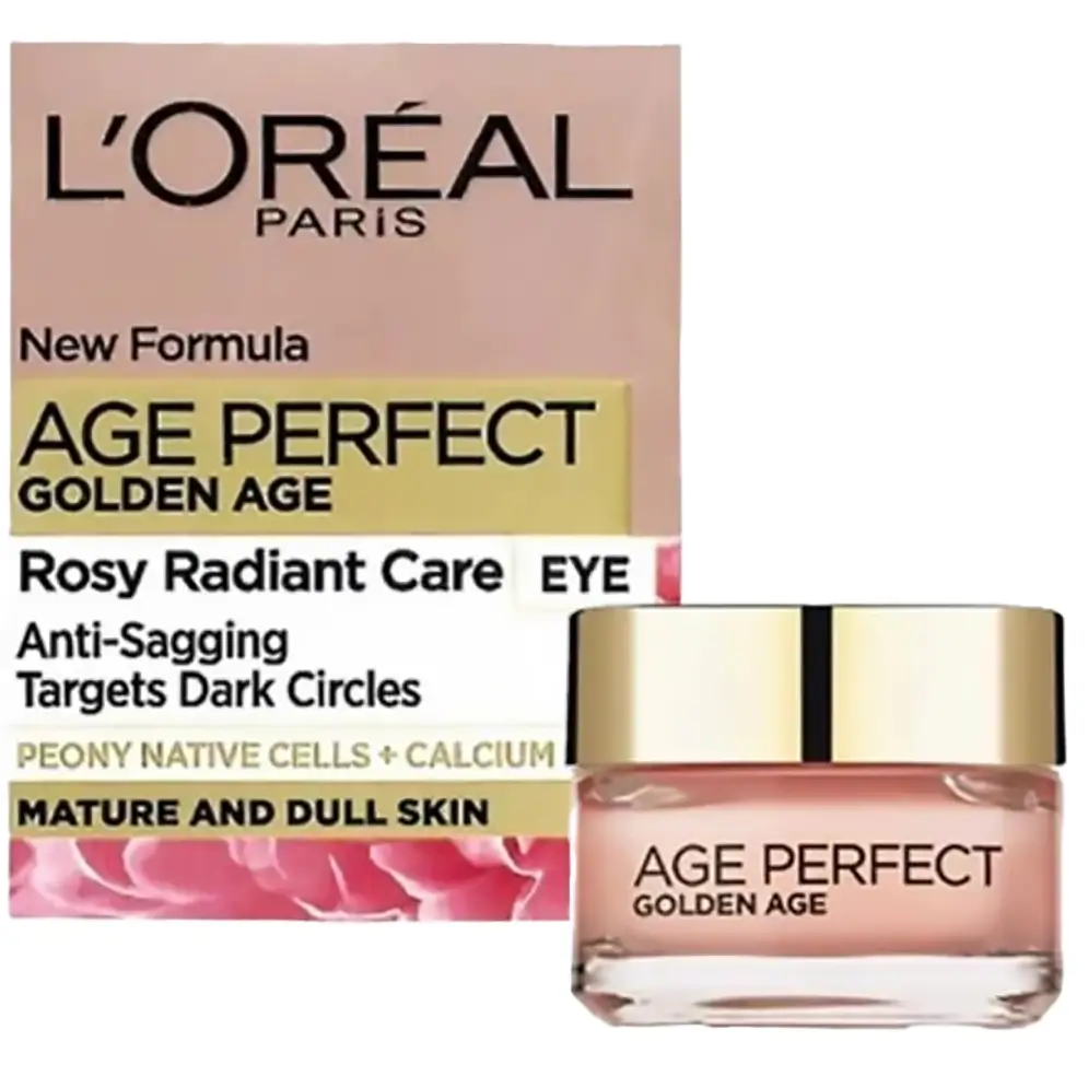 کرم دور چشم لورآل پاریس گلدن ایج ضد چروک و افتادگی +60 سال ۱۵ میل L’OREAL PARIS Age Perfect Golden Age EYe Cream