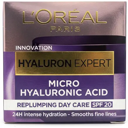 کرم روز آبرسان و ضدچروک لورال هیالورون اکسپرت لورال (مناسب 25تا35سال) 50 میل LOreal Hyaluron Specialist Replumping Moisturizing Care Day SPF20 Cream