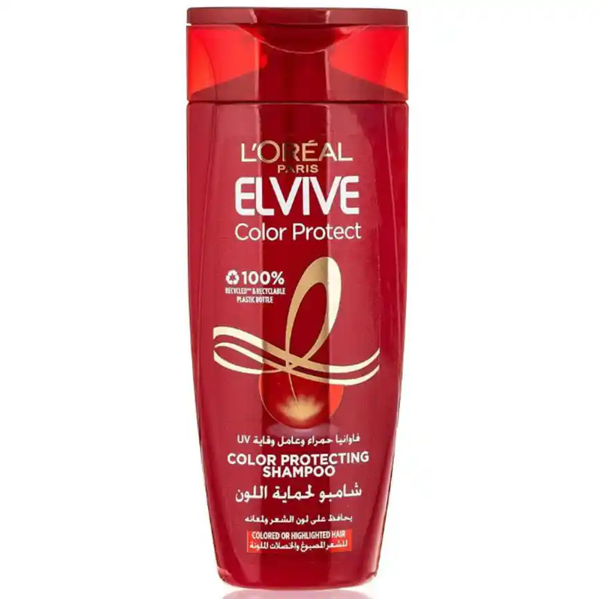 شامپو لورآل السیو کالر پروتکت مخصوص موهای رنگ شده 400 میل L’Oreal Paris Elvive Color Protect Shampoo