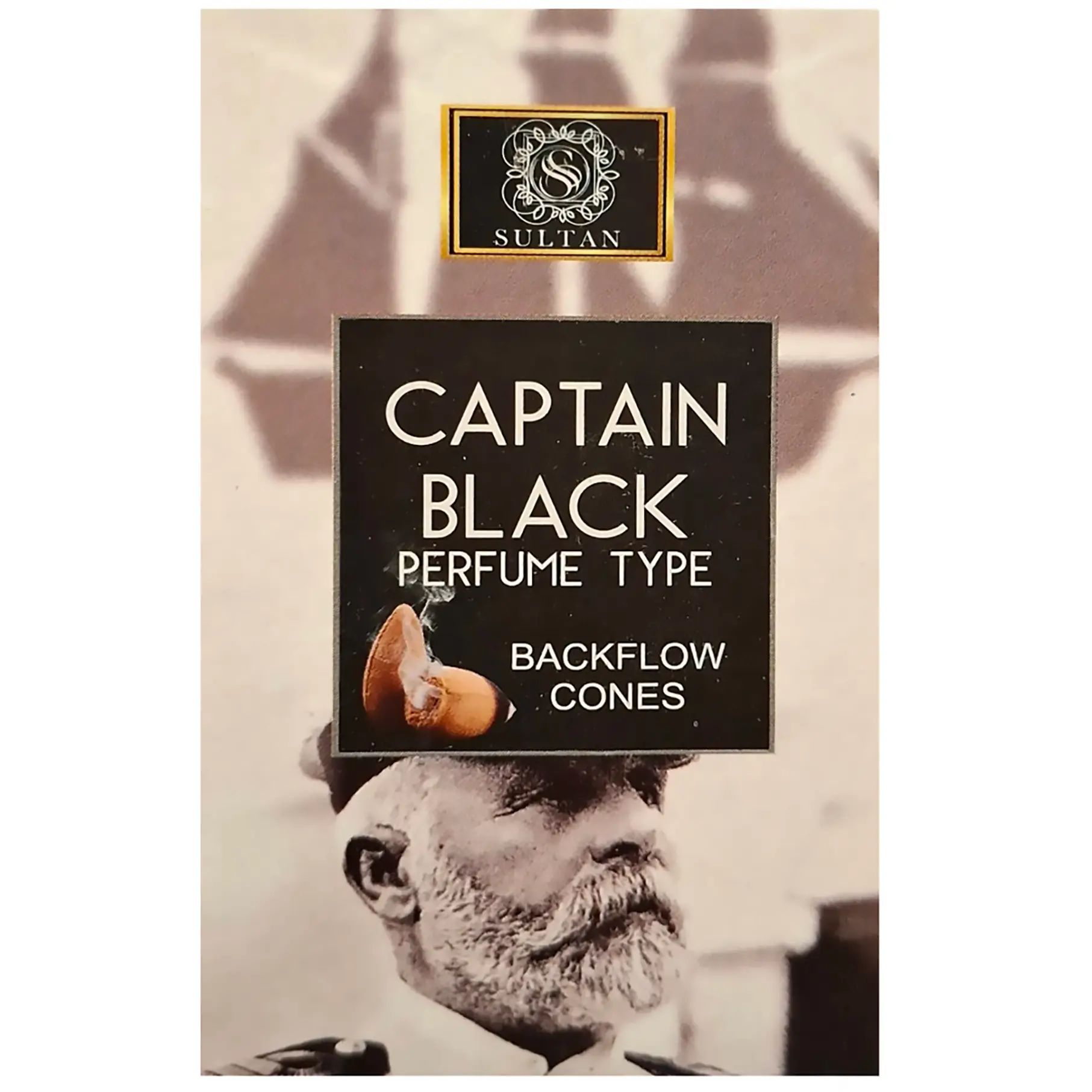 عود آبشاری کاپتان بلک سلطان برند سلطان 50 گرمی Sultan Captain Black Perfume Type Backflow Cones — تصویر ۲