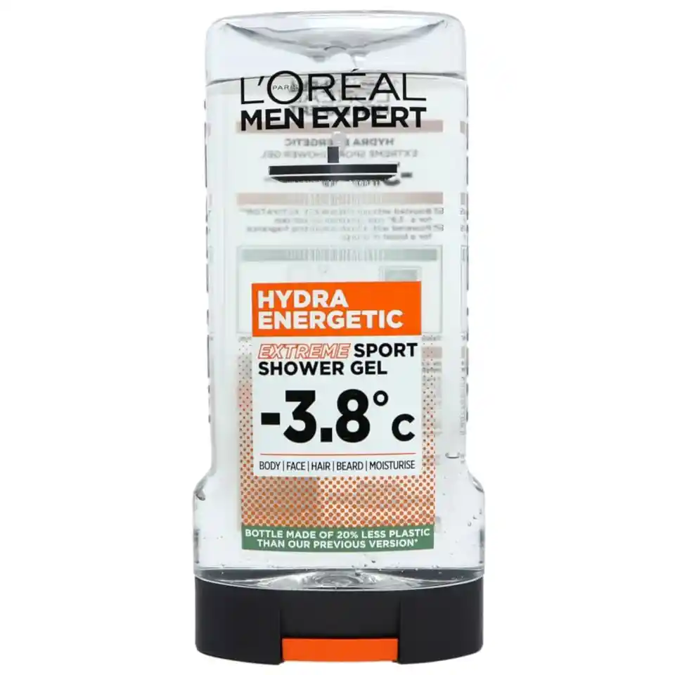 شامپو بدن آبرسان ورزشی لورال مردانه مدل هیدرا انرژتیک 300 میل L’Oreal Men Expert Shower Gel Hydra Energetic Sport — تصویر ۲