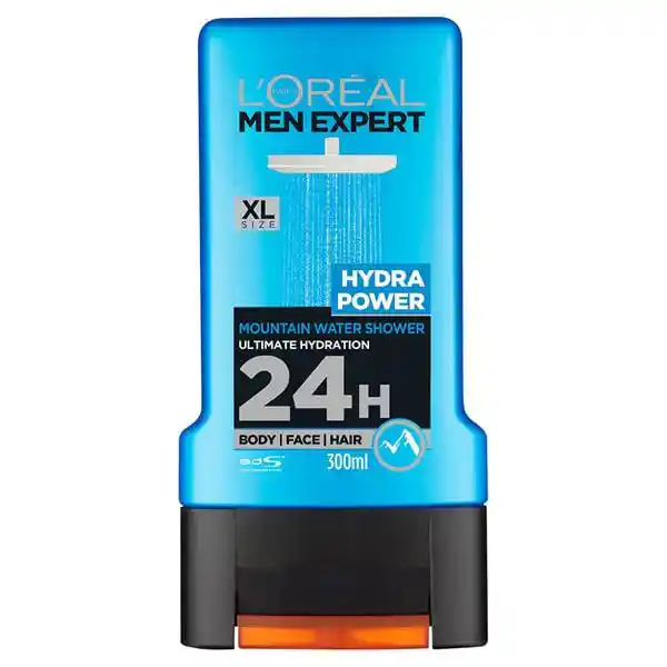 شامپو بدن آبرسان لورال مردانه مدل هیدرا پاور 300 میل L’Oreal Men Expert Shower Gel Hydra Power