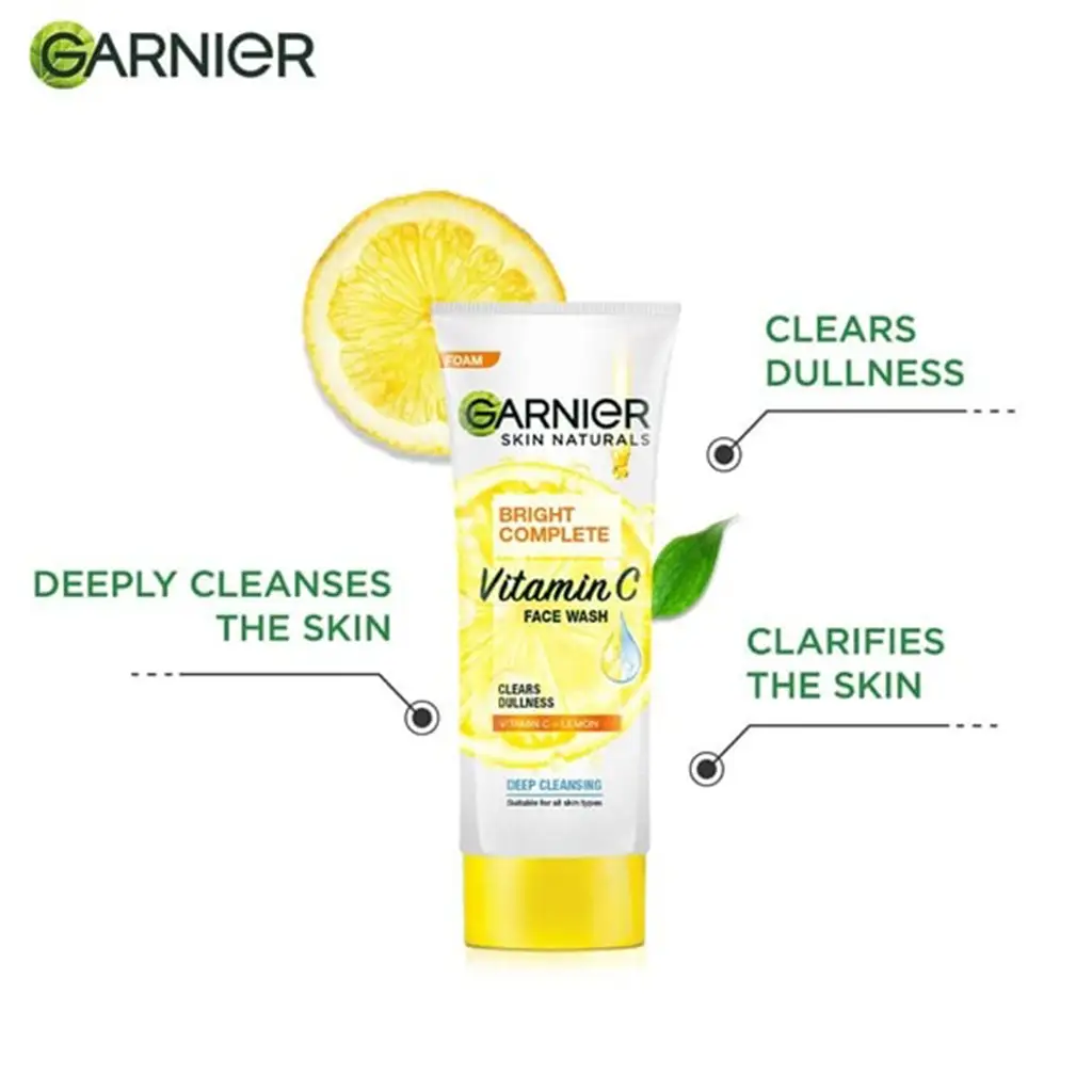 فوم شستشوی ویتامین سی گارنیر Garnier Bright Complete Vitamin C Face Wash — تصویر ۳