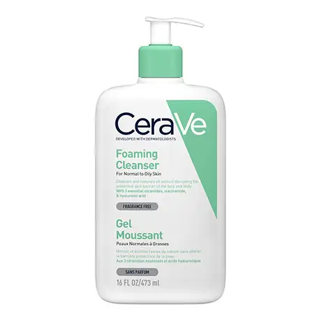 فوم شستشوی صورت پوست نرمال تا چرب سراوی CeraVe 473ml — تصویر ۲