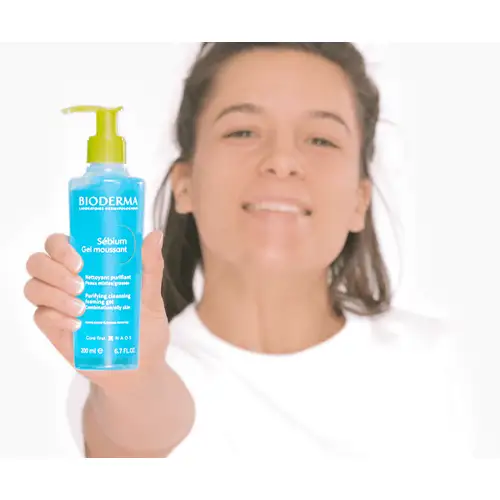 ژل شستشوی بایودرما مدل ژل سبیوم پوست مختلط و چرب bioderma sebium gel moussant 500ml — تصویر ۳
