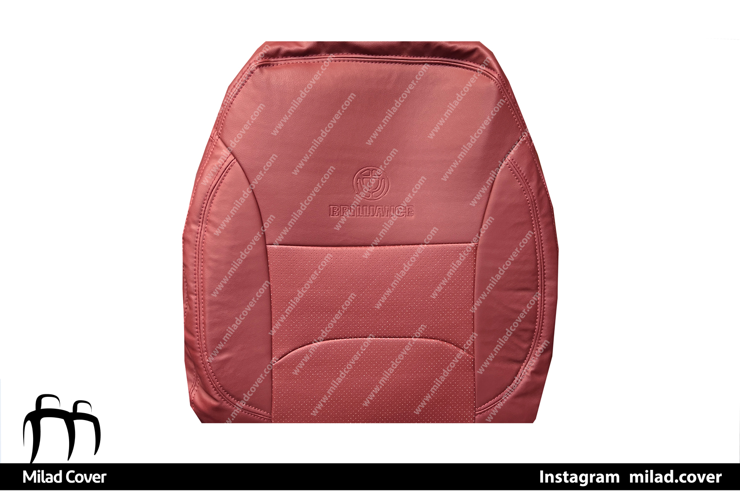 روکش صندلی برلیانس H230-220 چرم رنگ زرشکی — تصویر ۲
