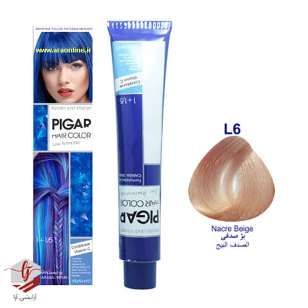 رنگ مو پیگار بژ صدفی L6