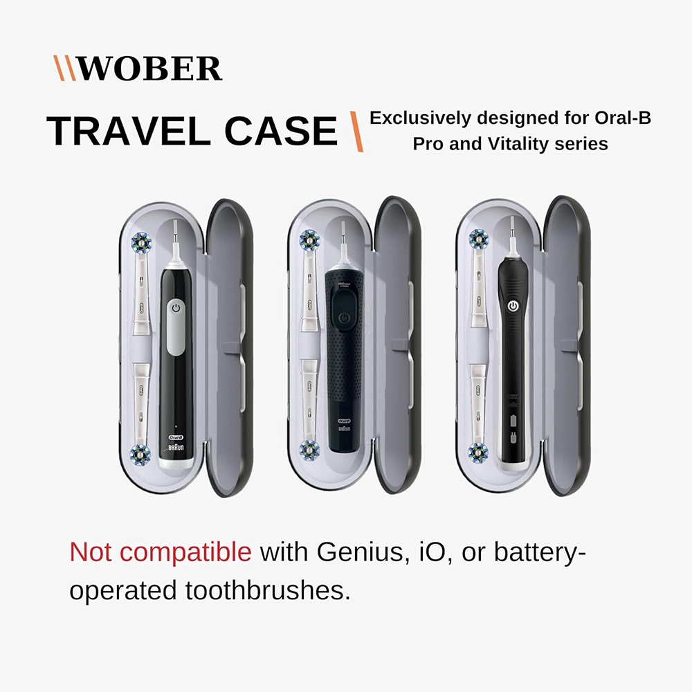 کیف wober برای مسواک اورال بی مدل های pro و vitality (سفید) — تصویر ۵