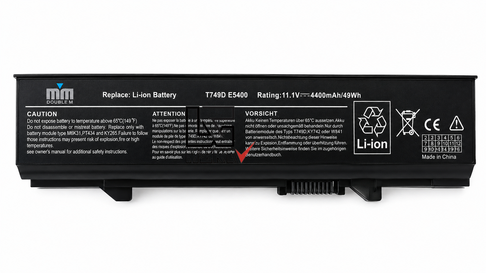 باتری لپ تاپ Dell Latitude E5500 مدل T749D