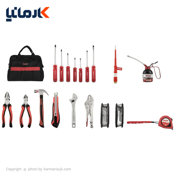 کیف ابزار رونیکس 40 سانتی متر با لوازم کامل مدل RH-9101 — تصویر ۳