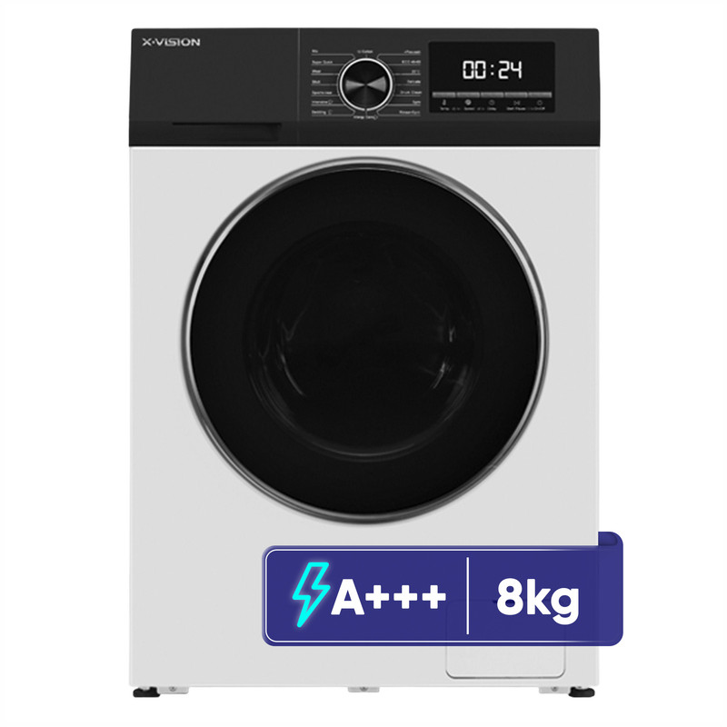 ماشین لباسشویی 8 کیلویی سفید ایکس ویژن مدل TM84-BWBL White