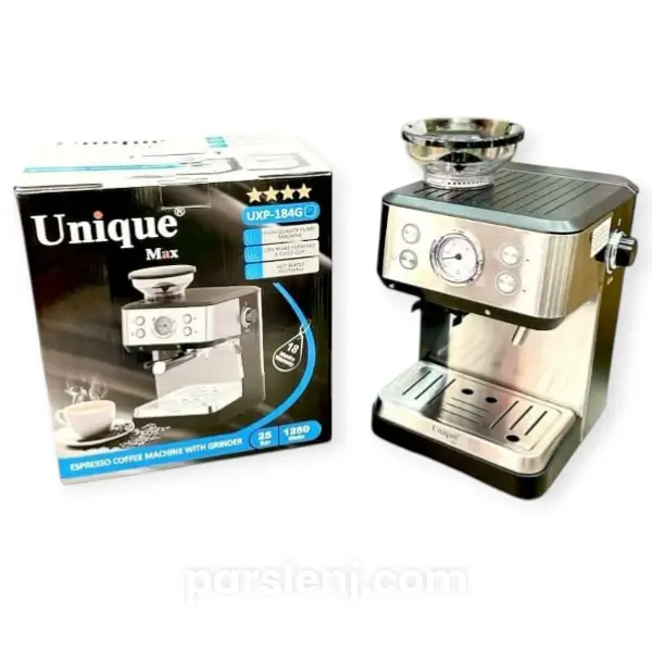 اسپرسو ساز آسیاب‌دار ۲۵ بار یونیک مکس مدل UXP184G — تصویر ۳