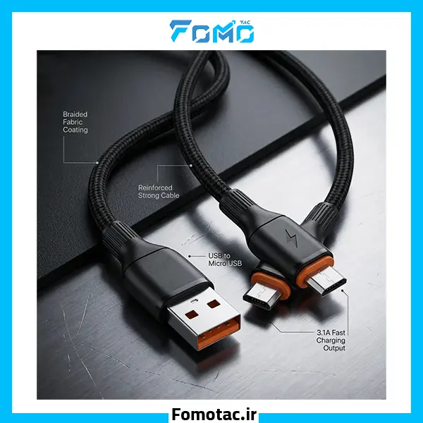 کابل فست شارژ Micro کینگ سل(King Cell) مدل KC10 — تصویر ۴