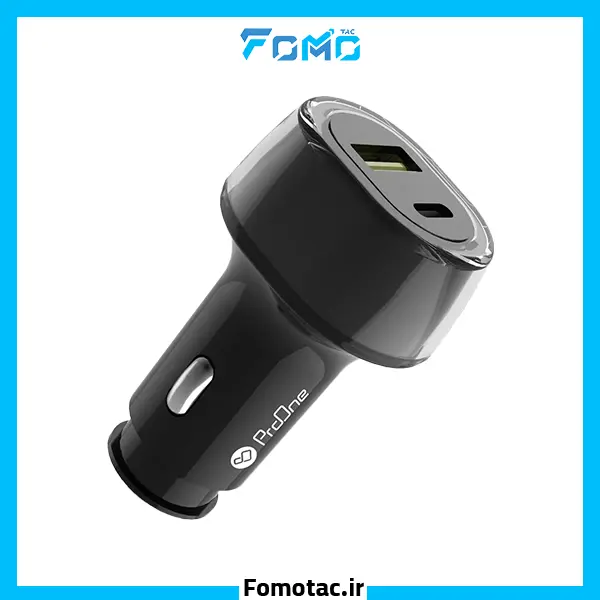 شارژر فندکی 48w دو پورت پرووان(ProOne) مدل PCG31 – همراه کابل شارژ دوسر تایپ‌سی