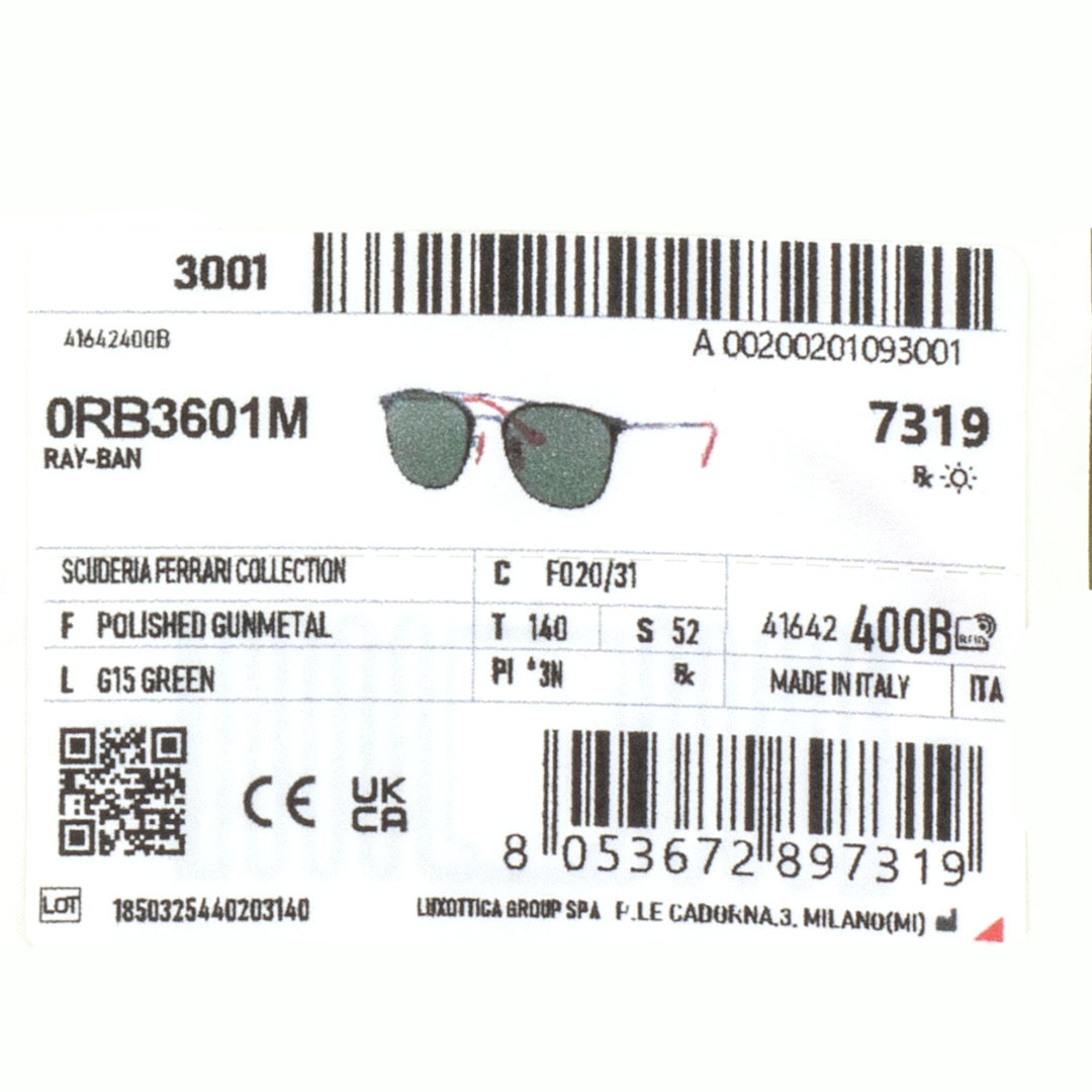 عینک آفتابی ریبن فراری RB 3601-M F020/31 — تصویر ۸