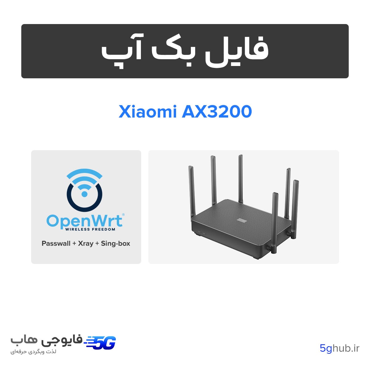 فایل بک آپ OpenWRT روتر شیائومی AX3200