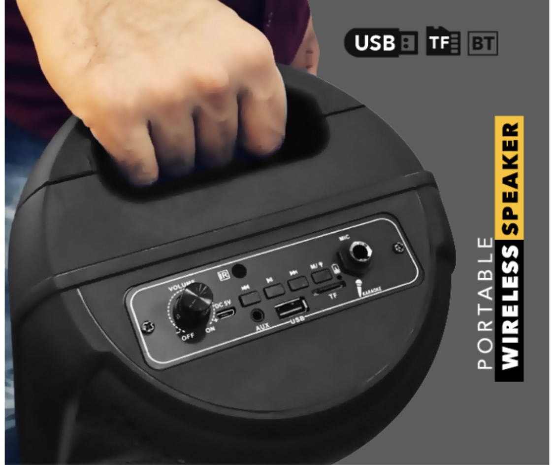 اسپیکر بلوتوثی قابل حمل مدل XY-601 میکروفن دار — تصویر ۳