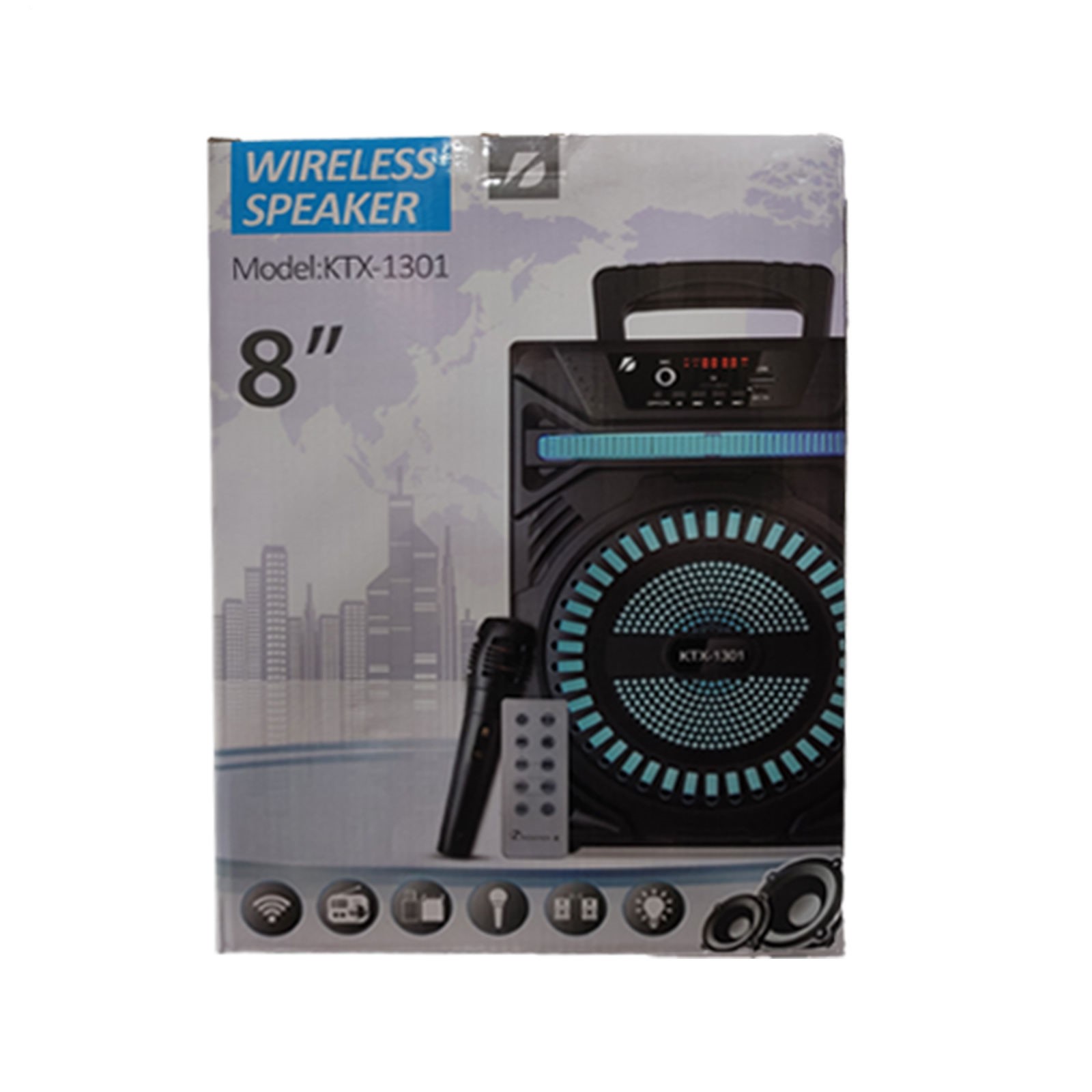 اسپیکر بلوتوثی قابل حمل مدل KTX-1301 میکروفن دار — تصویر ۴