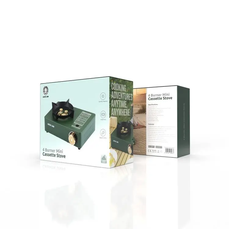 اجاق گاز 4 شعله مینی گرین لاین مدل Green lion GN4BUGASTVEGN stove 4burner — تصویر ۴