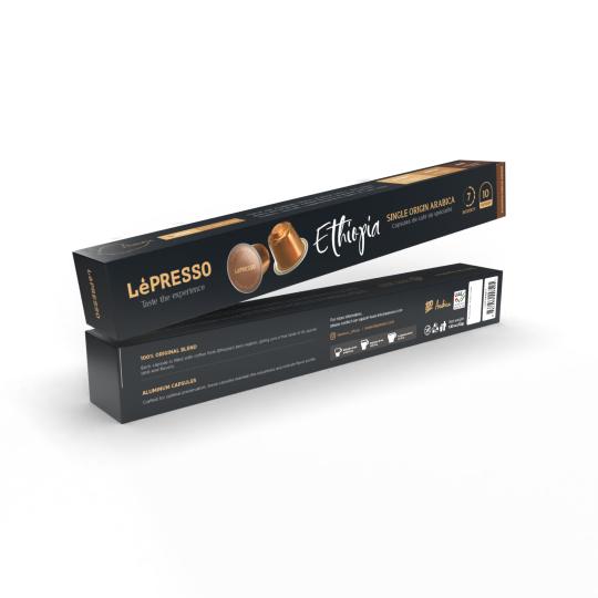 کپسول قهوه لپرسو مدل Lepresso LPCNAET capsule nespresso arabica ethiopia origin blend 10pcs — تصویر ۴