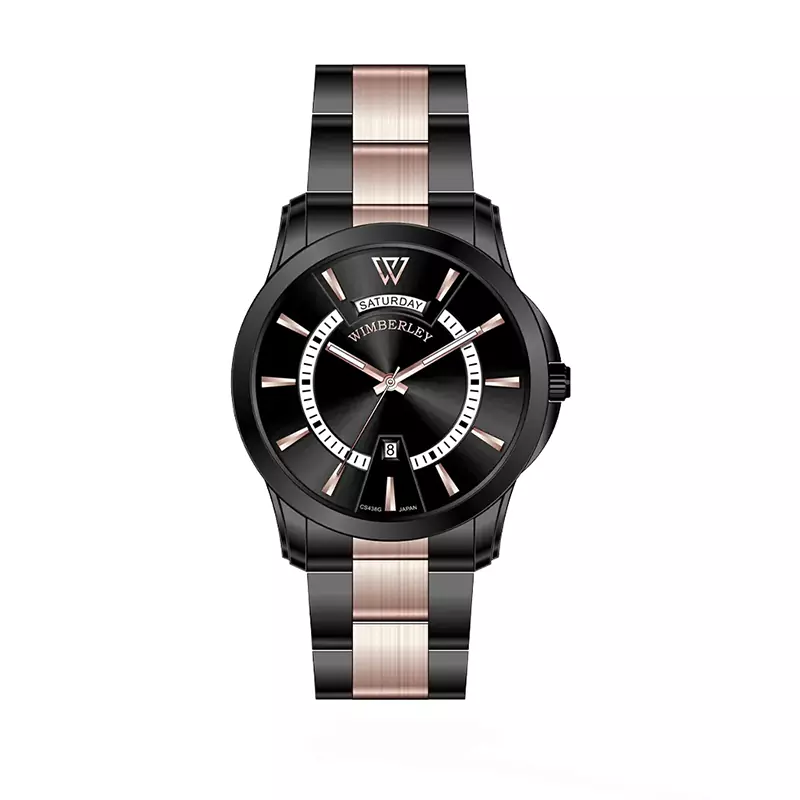 ساعت مچی ویمبرلی مردانه فلزی مشکی رزگلد WB-CS438G-U