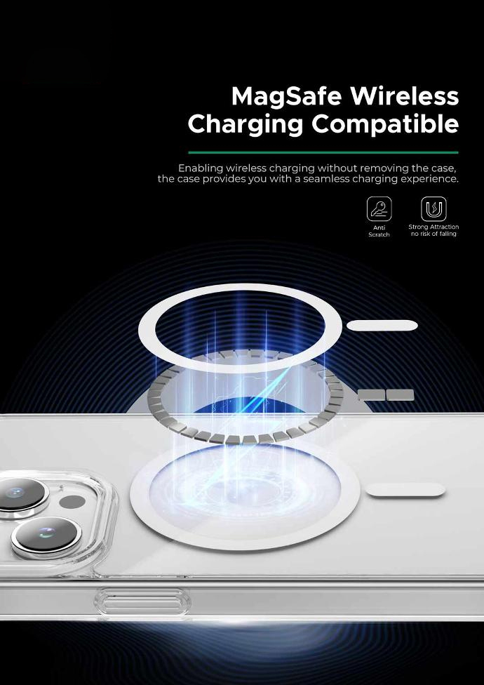 قاب مگ سیف گرین لاین مدل Green lion GNCLRCM15PM clear magsafe 15 promax — تصویر ۴