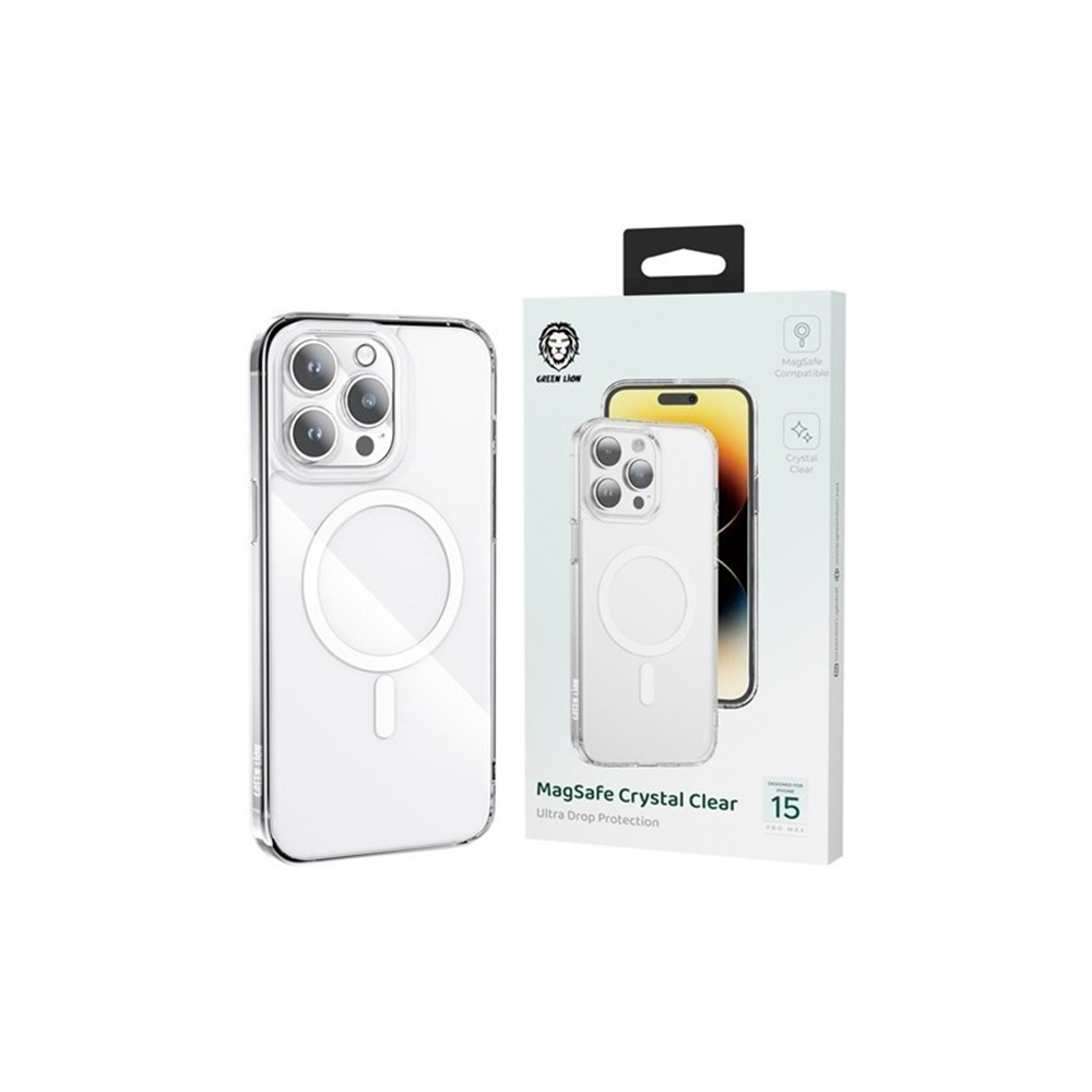قاب مگ سیف گرین لاین مدل Green lion GNCLRCM15PM clear magsafe 15 promax — تصویر ۲
