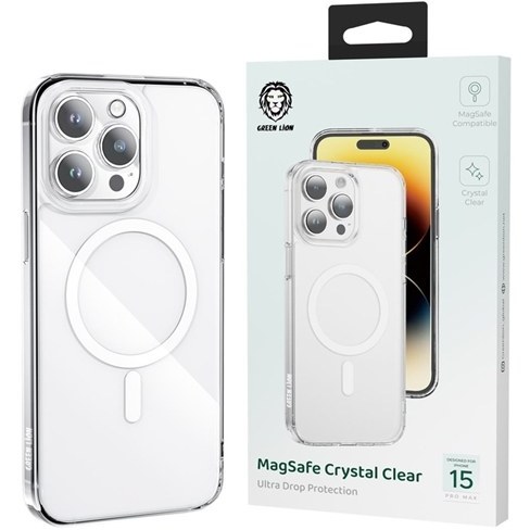 قاب مگ سیف گرین لاین مدل Green lion GNCLRCM15PM clear magsafe 15 promax — تصویر ۶