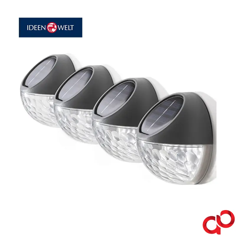 چراغ خورشیدی دیواری آیدین ولت IDEENWELT مدل Solar Wall Lights مجموعه 4 عددی
