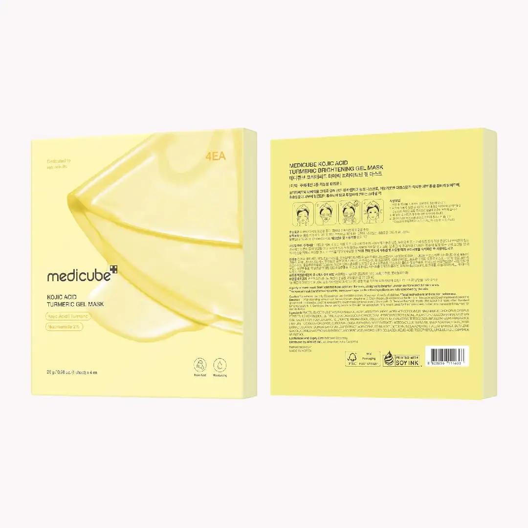 ماسک ورقه ای کوجیک اسید و زردچوبه مدی کیوب Medicube Kojic Acid Mask — تصویر ۳