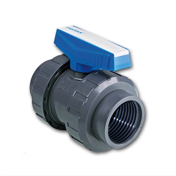 شیر توپی UPVC دو سر دنده پیمتاش