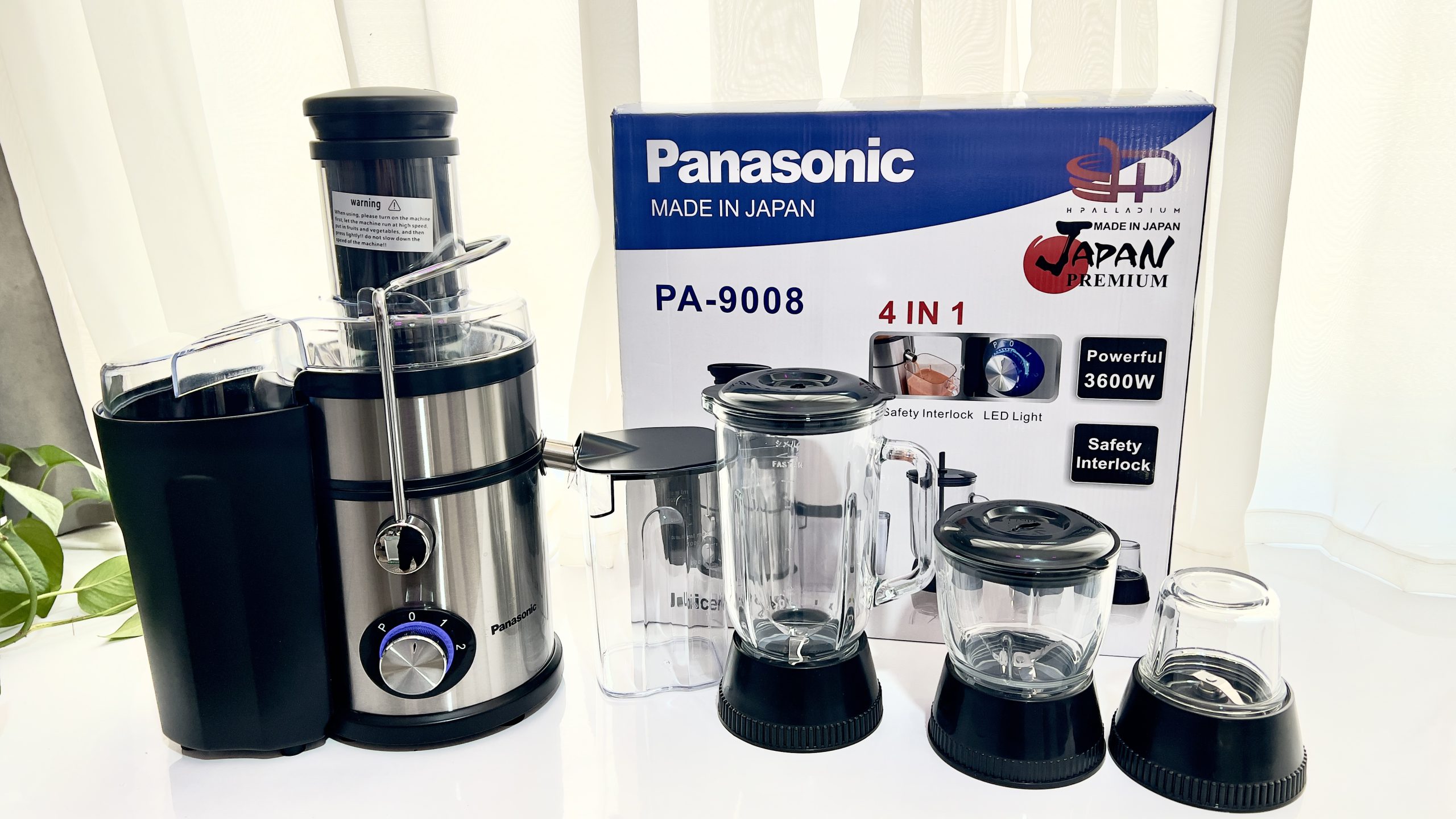 آبمیوه گیری 4 کاره پاناسونیک 3600وات مدل pa-9008 — تصویر ۳