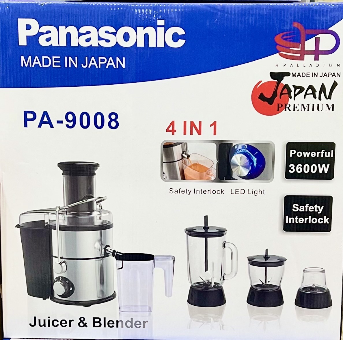 آبمیوه گیری 4 کاره پاناسونیک 3600وات مدل pa-9008 — تصویر ۲