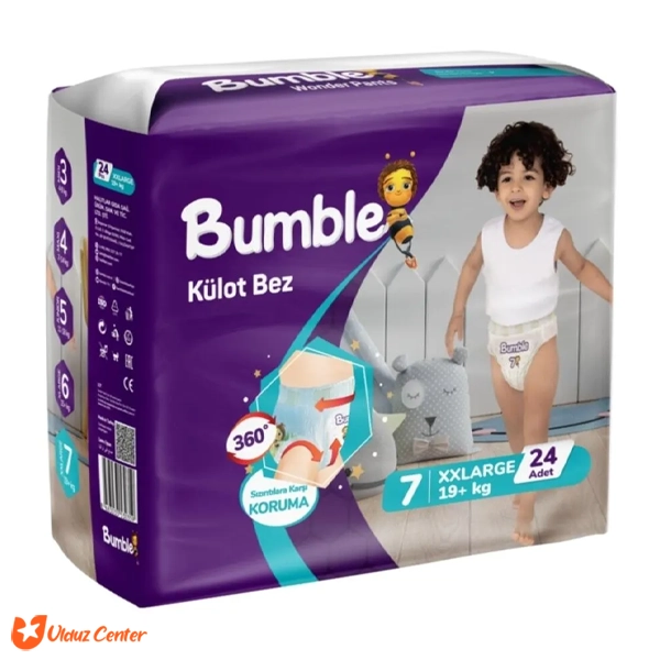 پوشک کودک شورتی بامبل سایز 7 بسته 24 عددی