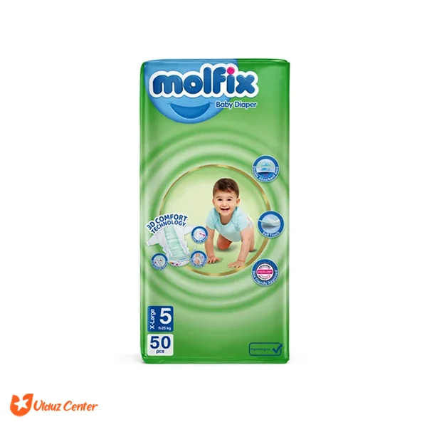 پوشک کودک مولفیکس ایرانی سایز 5 بسته 50 عددی