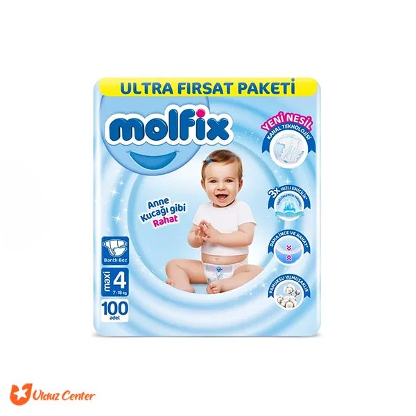 پوشک کودک مولفیکس ترکیه Ultra Firsat سایز 4 بسته 100عددی