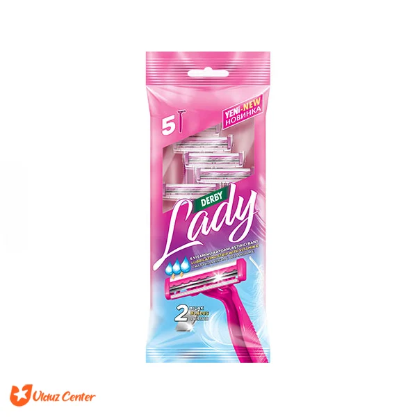 خودتراش دو تیغه دربی مدل Lady بسته 5 عددی
