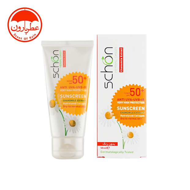 کرم ضدآفتاب شون انواع پوست بیرنگ SPF 50 حجم 50 میلیلیتر