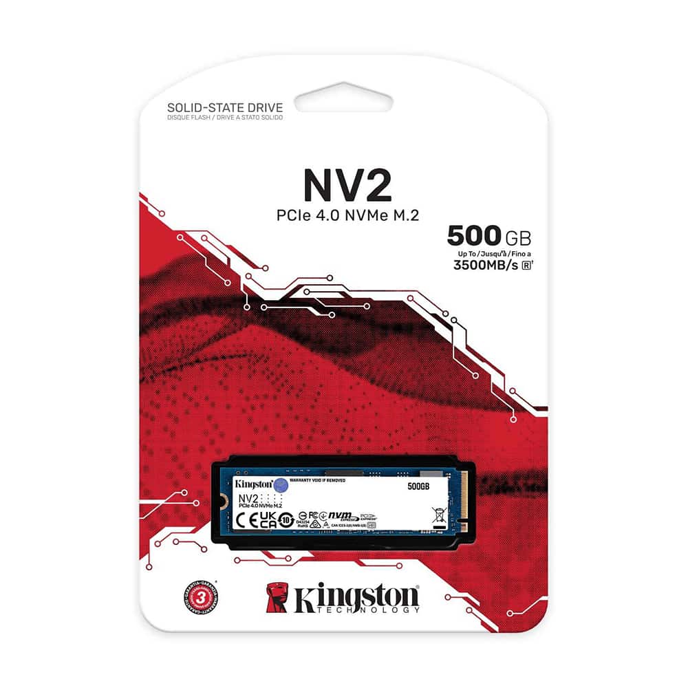 اس اس دی کینگستون مدل NV2 M.2 NVMe Gen4 ظرفیت 500 گیگابایت — تصویر ۳