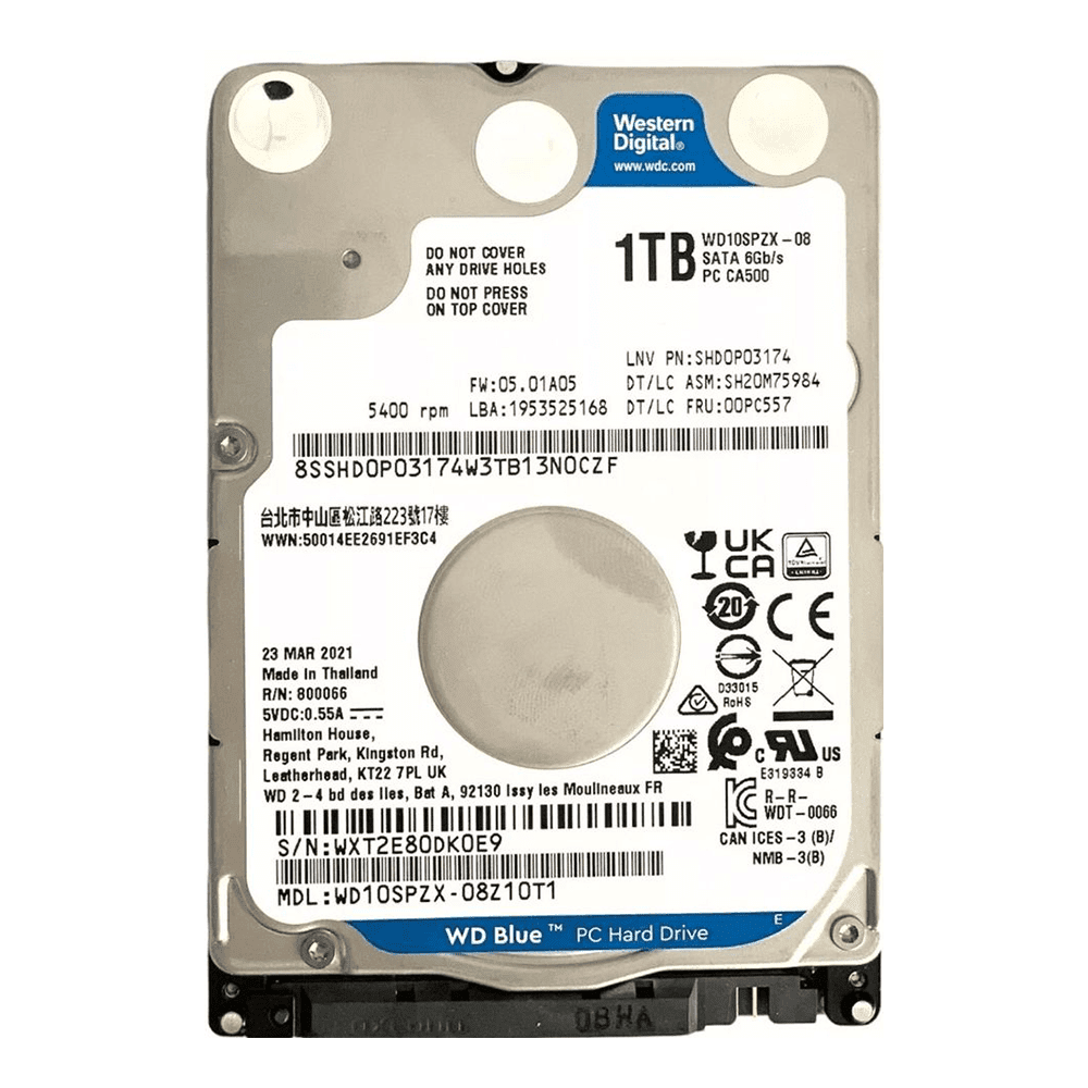 هارد دیسک اینترنال وسترن دیجیتال Blue مدل WD10SPZX ظرفیت 1 ترابایت — تصویر ۲