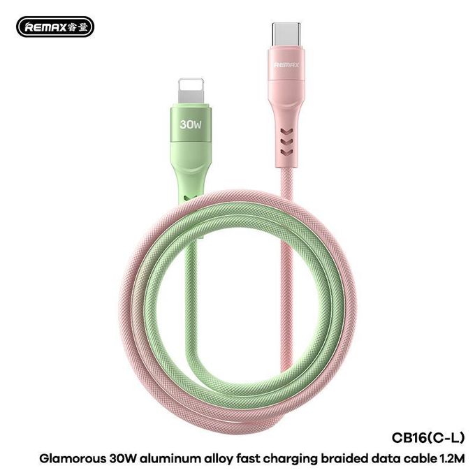کابل شارژ Type-C به Lightening ریمکس 30W مدل CB16 — تصویر ۲