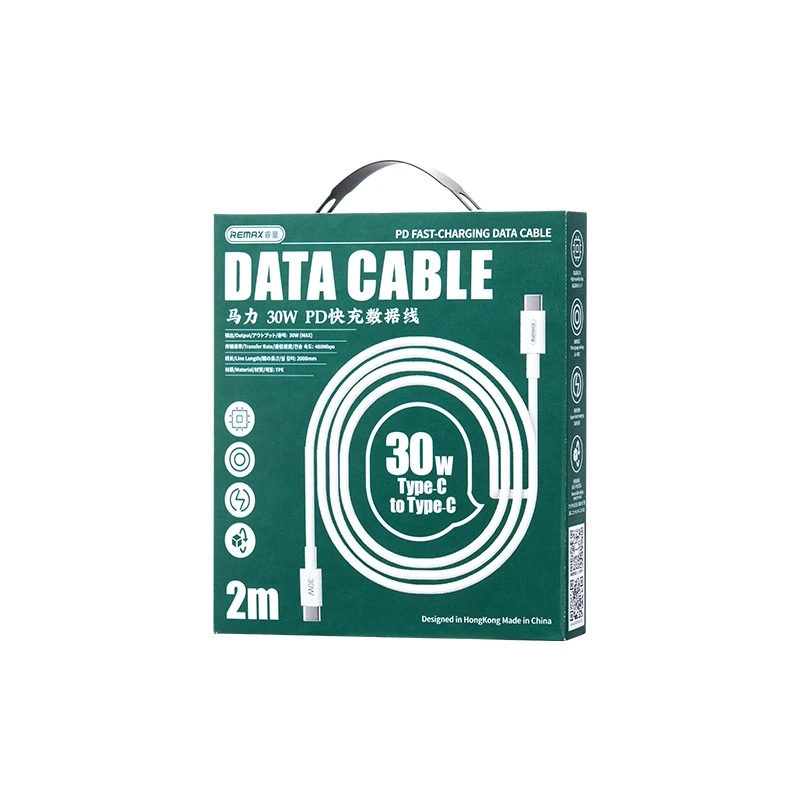 کابل شارژ USB-C ریمکس مدل RC-C021 طول 2 متر — تصویر ۳