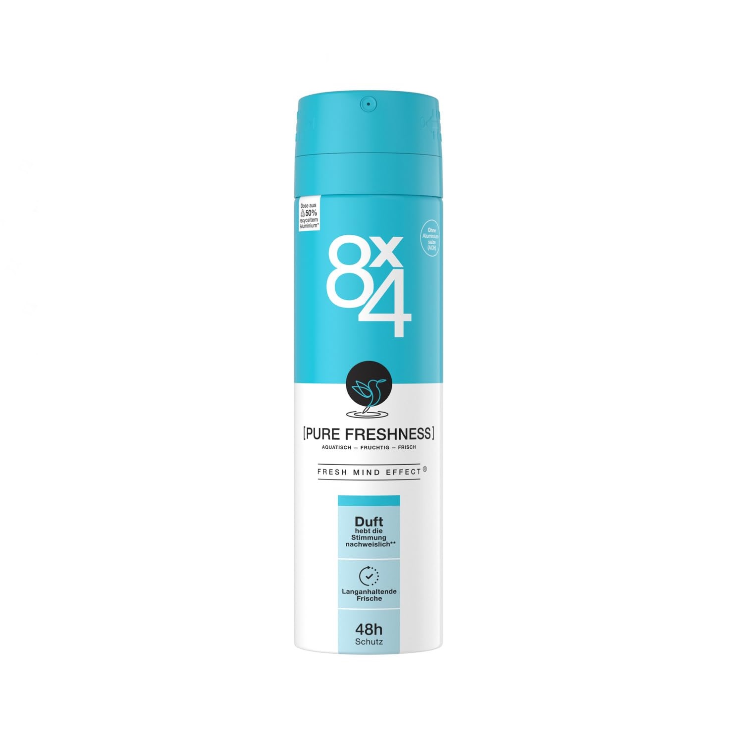 اسپری دئودورانت هشت در چهار 4×8 مدل Pure Freshness حجم 150 میلیلیتر