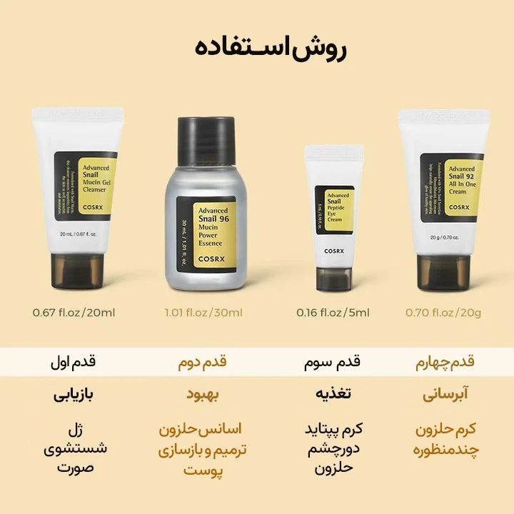 پک 4 مرحله ای حلزون کوزارکس — تصویر ۳