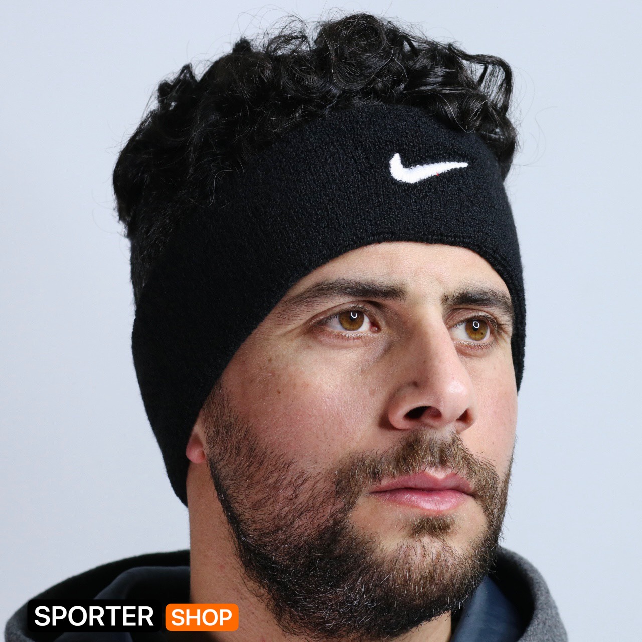 هدبند ورزشی مشکی Nike — تصویر ۲