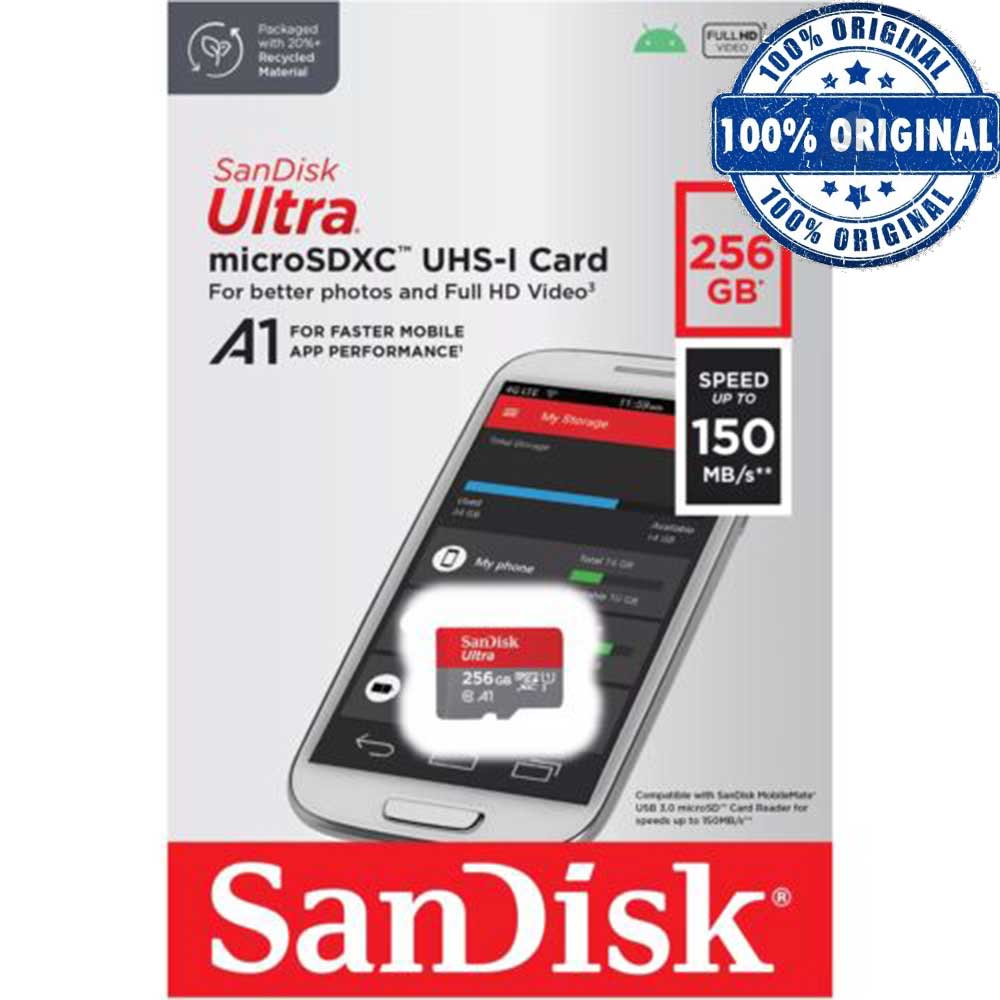 رم میکرو SANDISK 150MB A1 256G — تصویر ۲